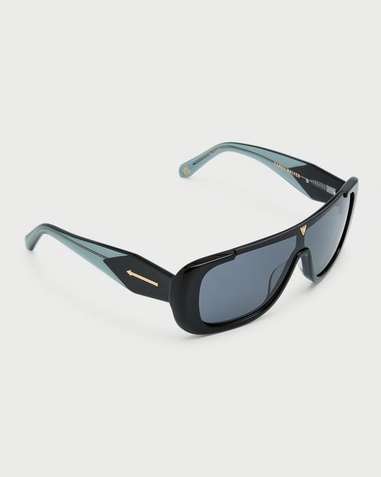 Logo Acetate Shield Sunglasses by KAREN WALKER