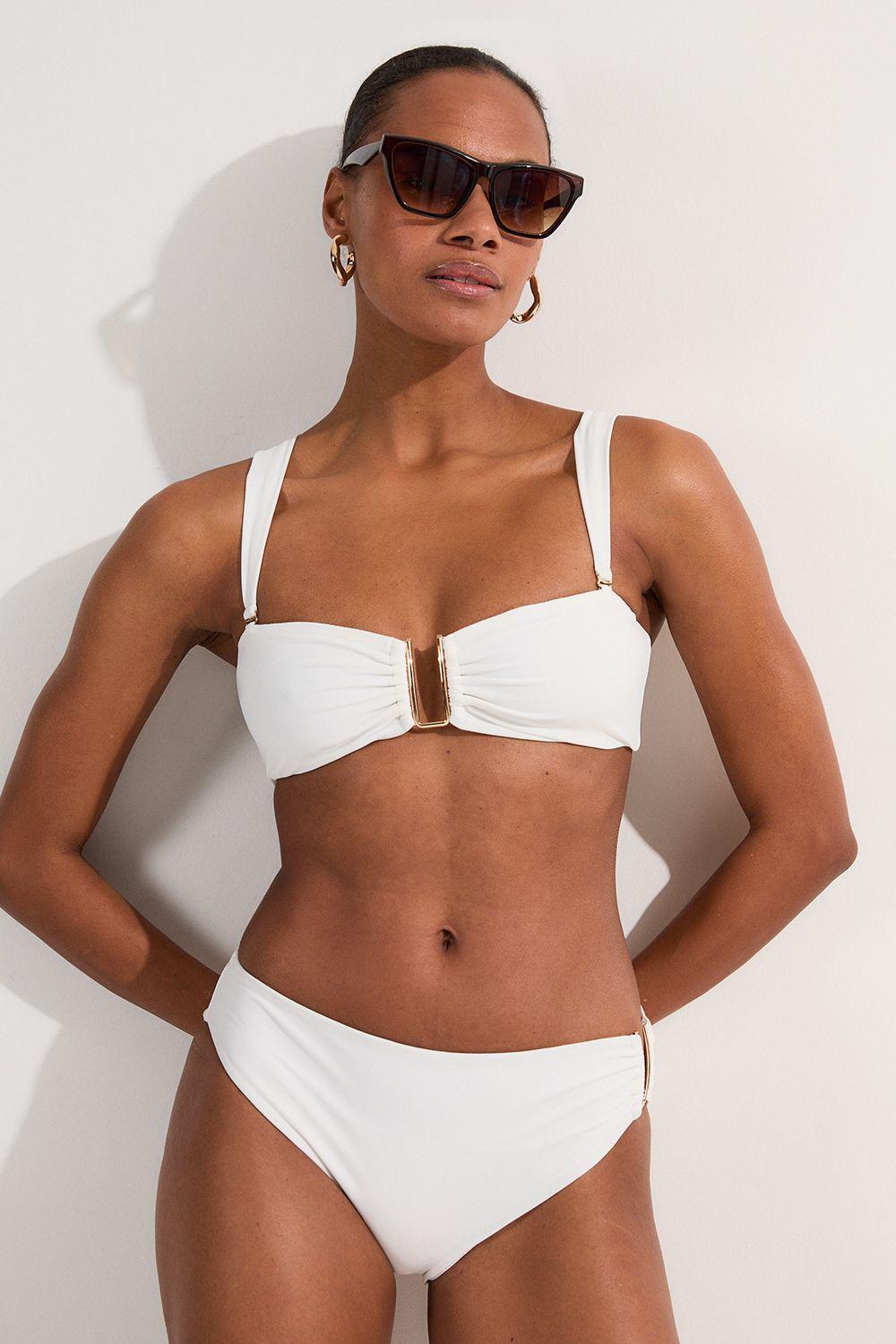 Bikini Bottoms With Gold Trim by KARENMILLEN