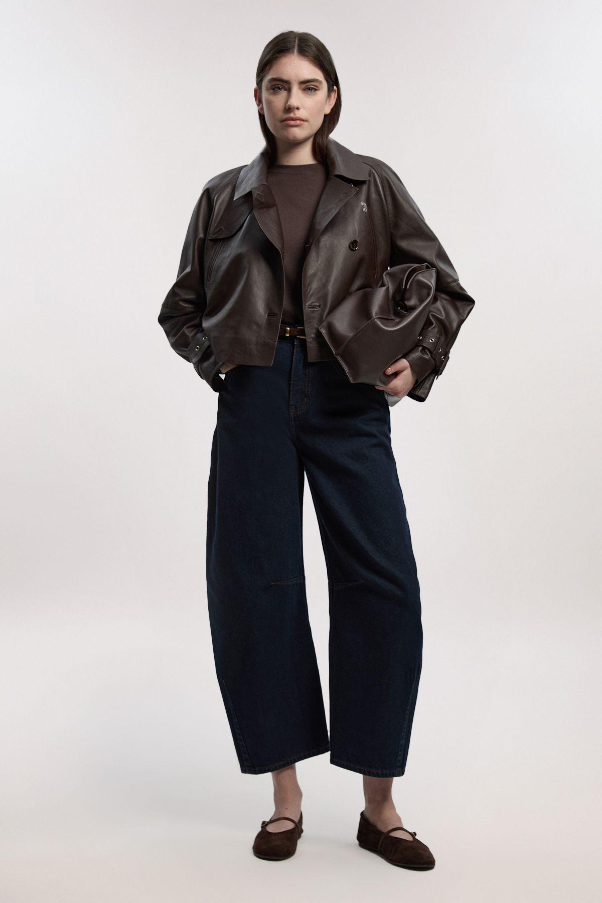 Denim Barrel Leg Jeans by KARENMILLEN