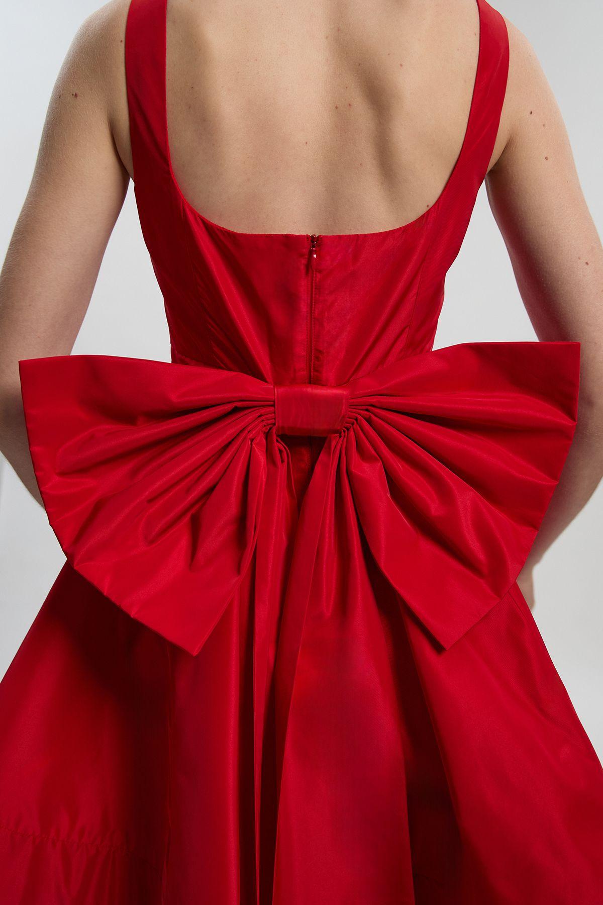Drama Taffeta Full Skirt Woven Mini Dress by KARENMILLEN