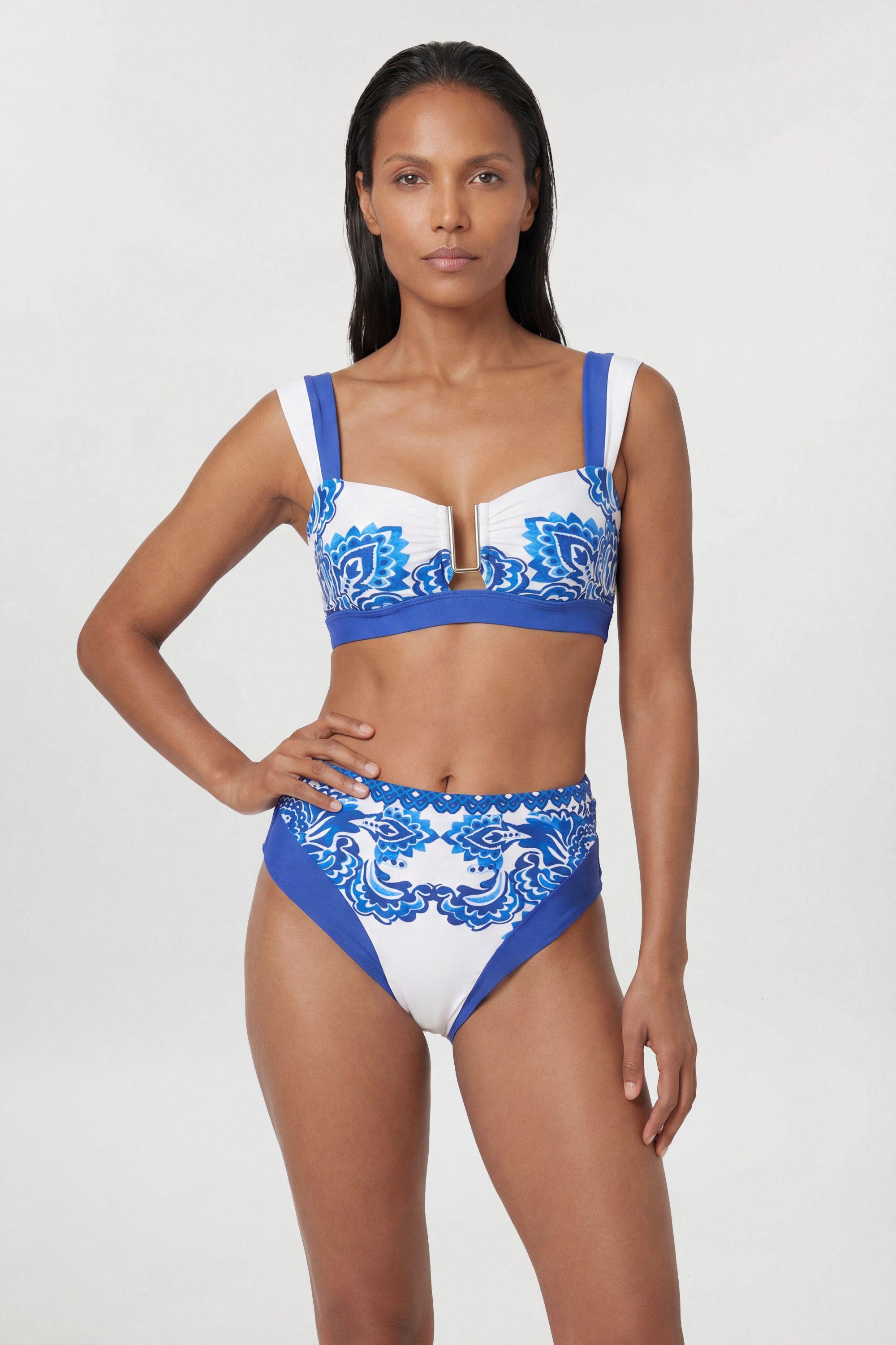 Paisley Print Bikini Bottom by KARENMILLEN