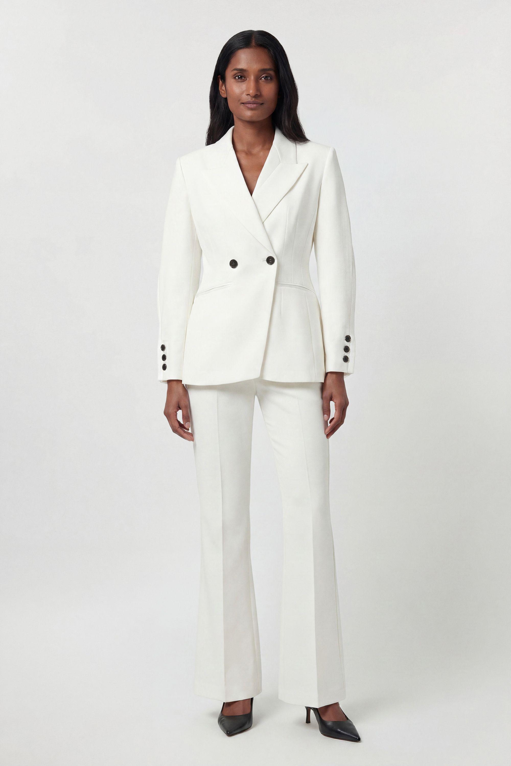 Petite Compact Stretch Sculpted Waist Tailored Blazer by KARENMILLEN