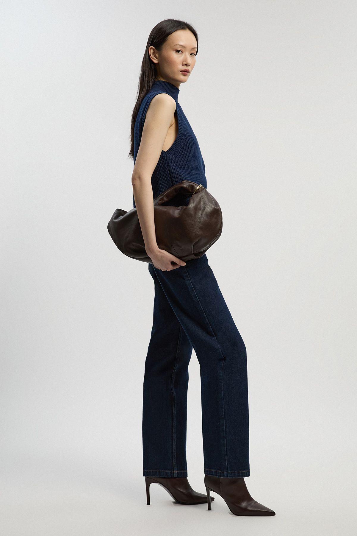 Petite Demin High Waist Straight Leg Jean by KARENMILLEN