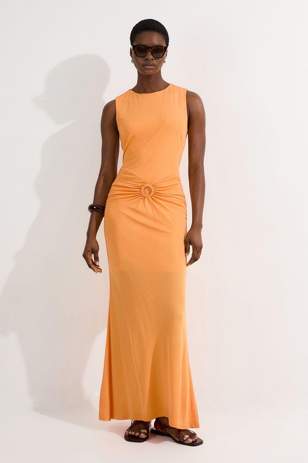 Petite Premium Stretch Crepe Jersey Maxi Dress by KARENMILLEN