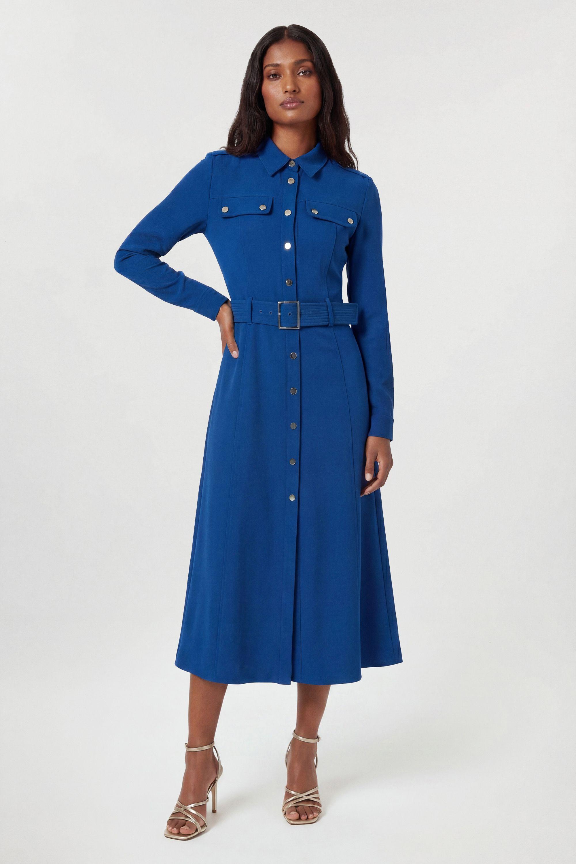 Petite Tailored Belted Midi Shirt Dress by KARENMILLEN