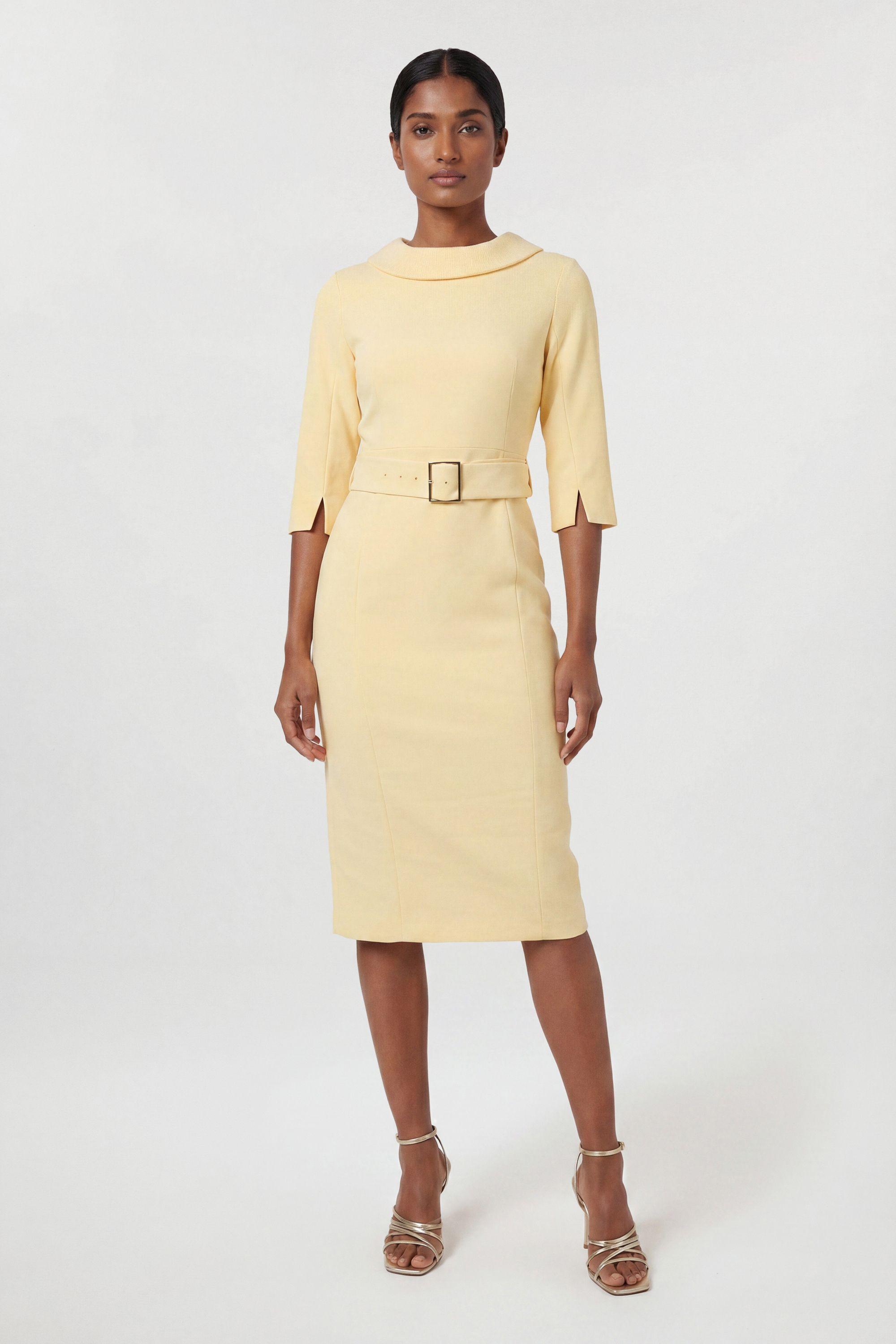 Petite Tailored Roll Neck Pencil Midi Dress by KARENMILLEN