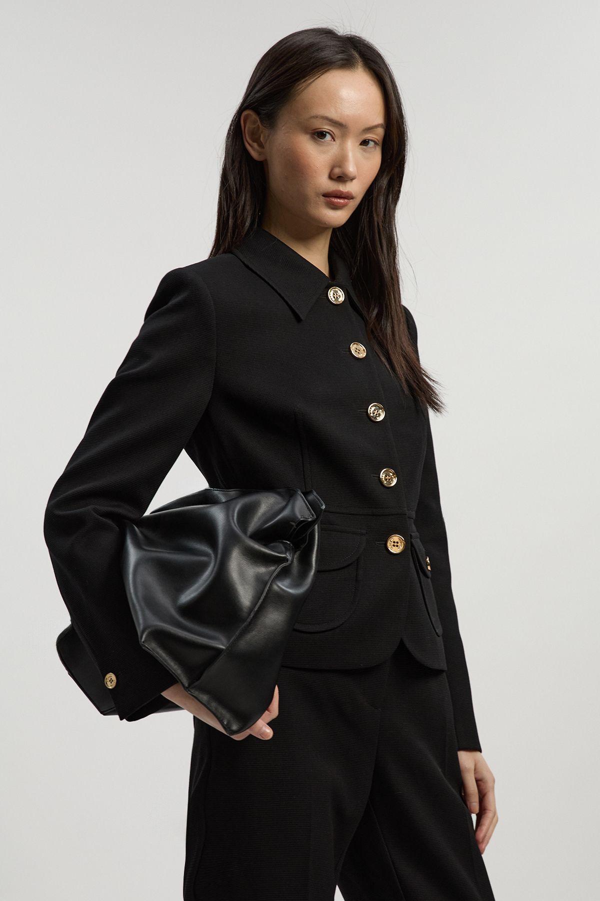 Petite Textured Compact Stretch Tailored Jacket by KARENMILLEN