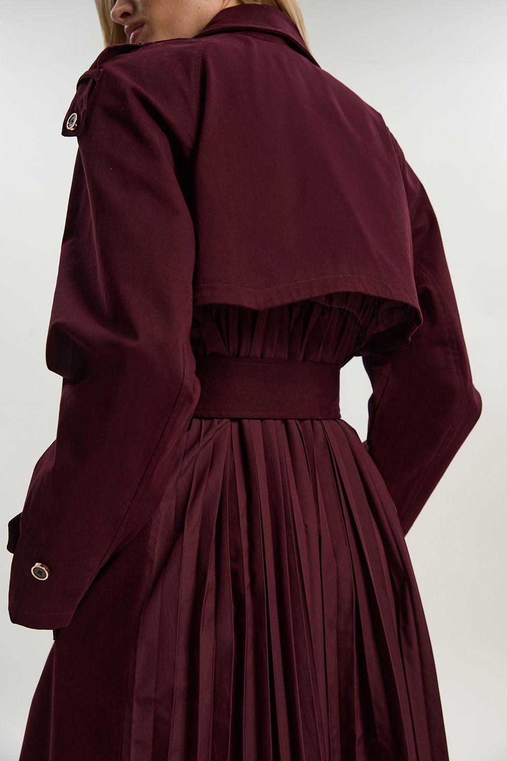 Pleated Back Trench Coat by KARENMILLEN