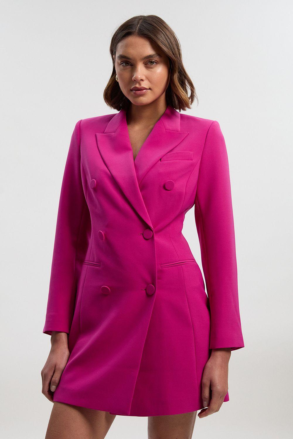 Polished Tailored Double Breasted Blazer Mini Dress by KARENMILLEN