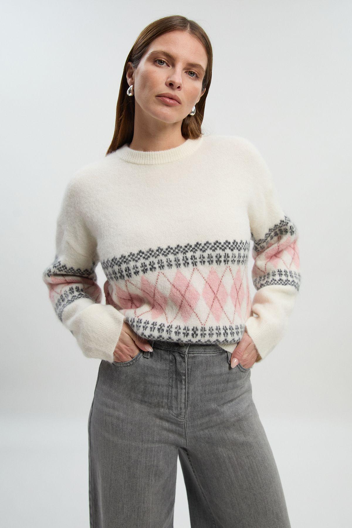 Premium Alpaca Wool Blend Fairisle Knitted Jumper by KARENMILLEN