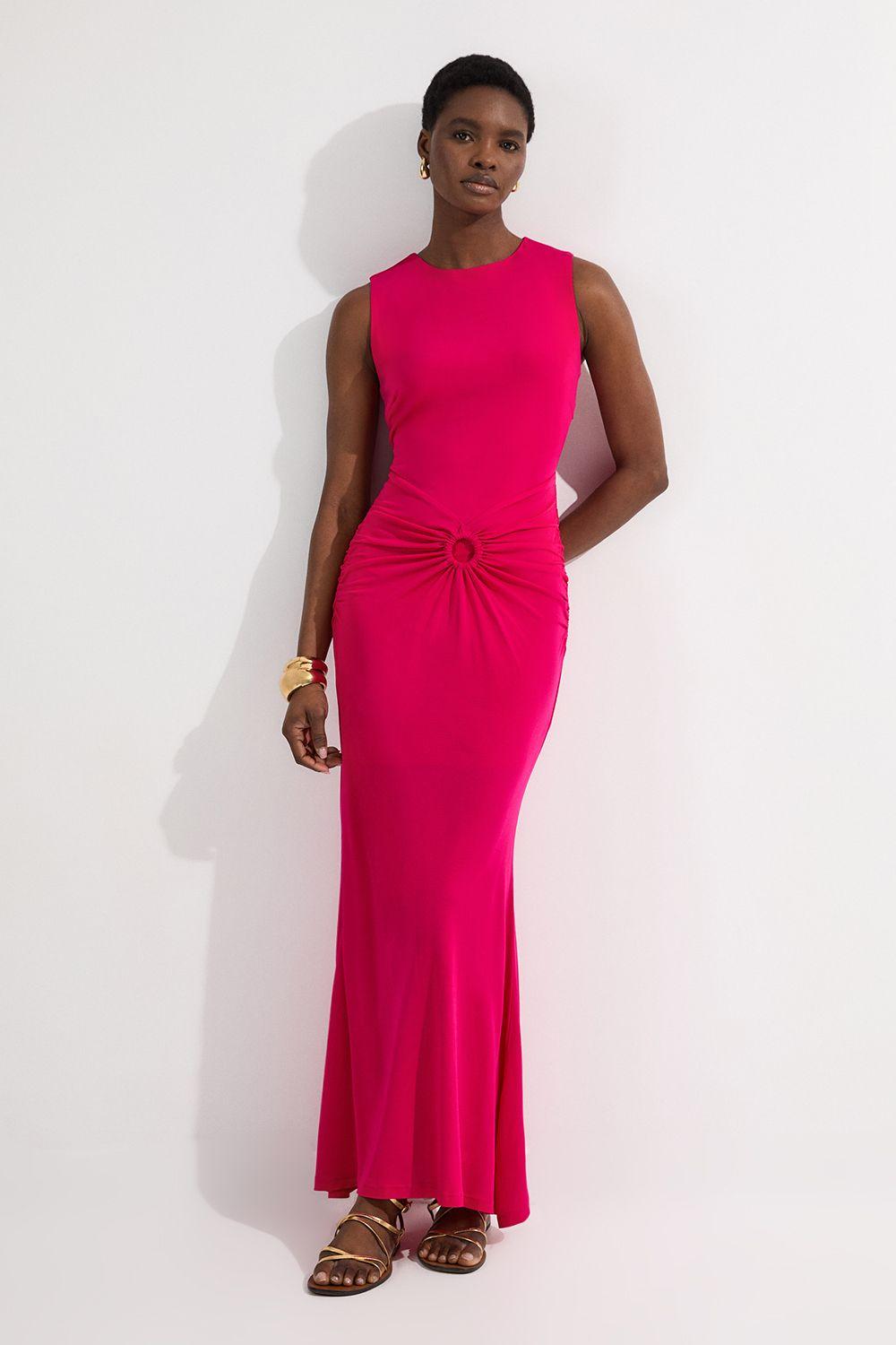 Premium Stretch Crepe Jersey Maxi Dress by KARENMILLEN