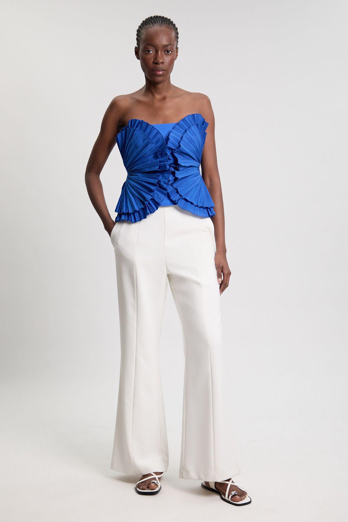 Sleeveless Ruffle Top by KARENMILLEN