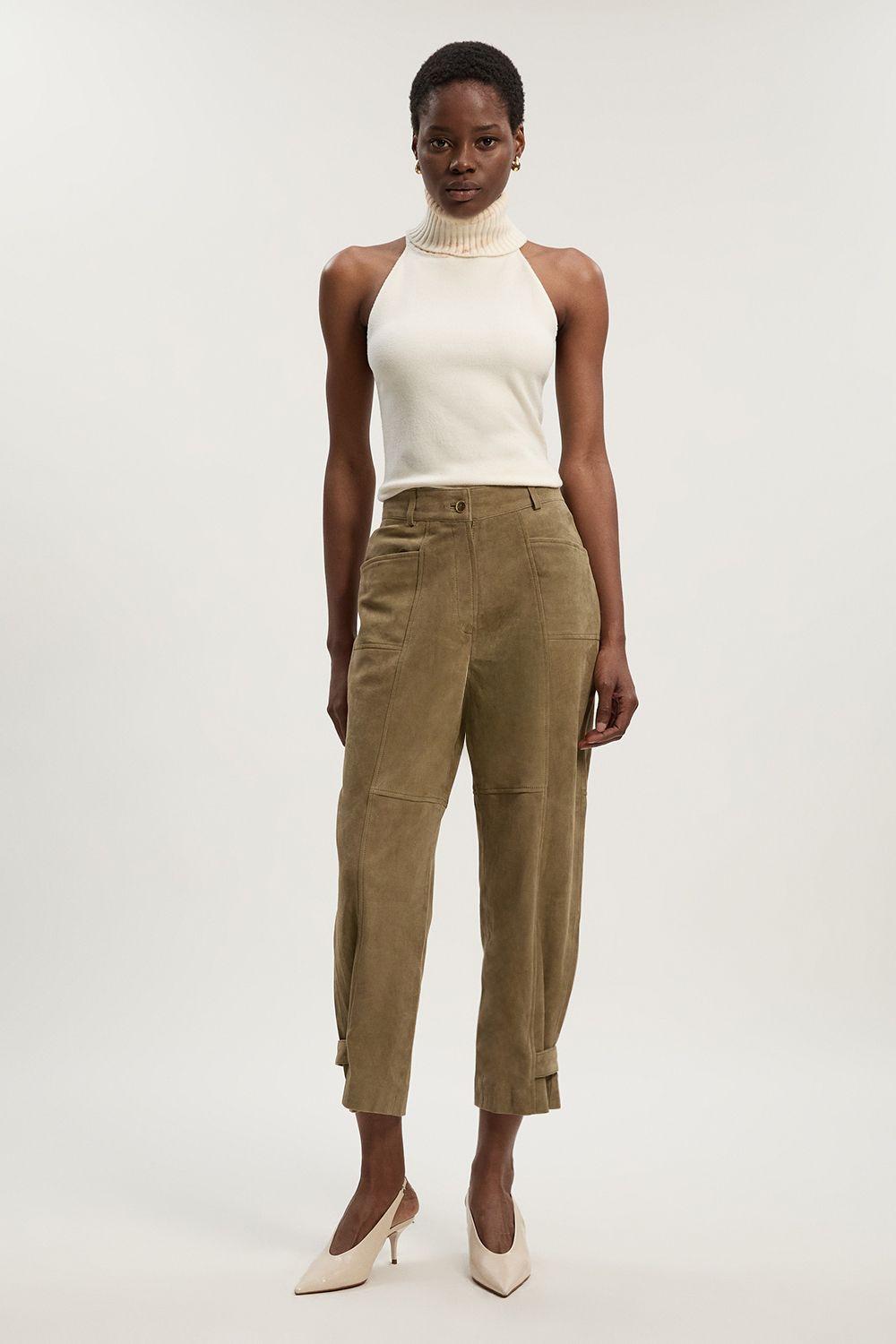 Suede Utility Trousers by KARENMILLEN
