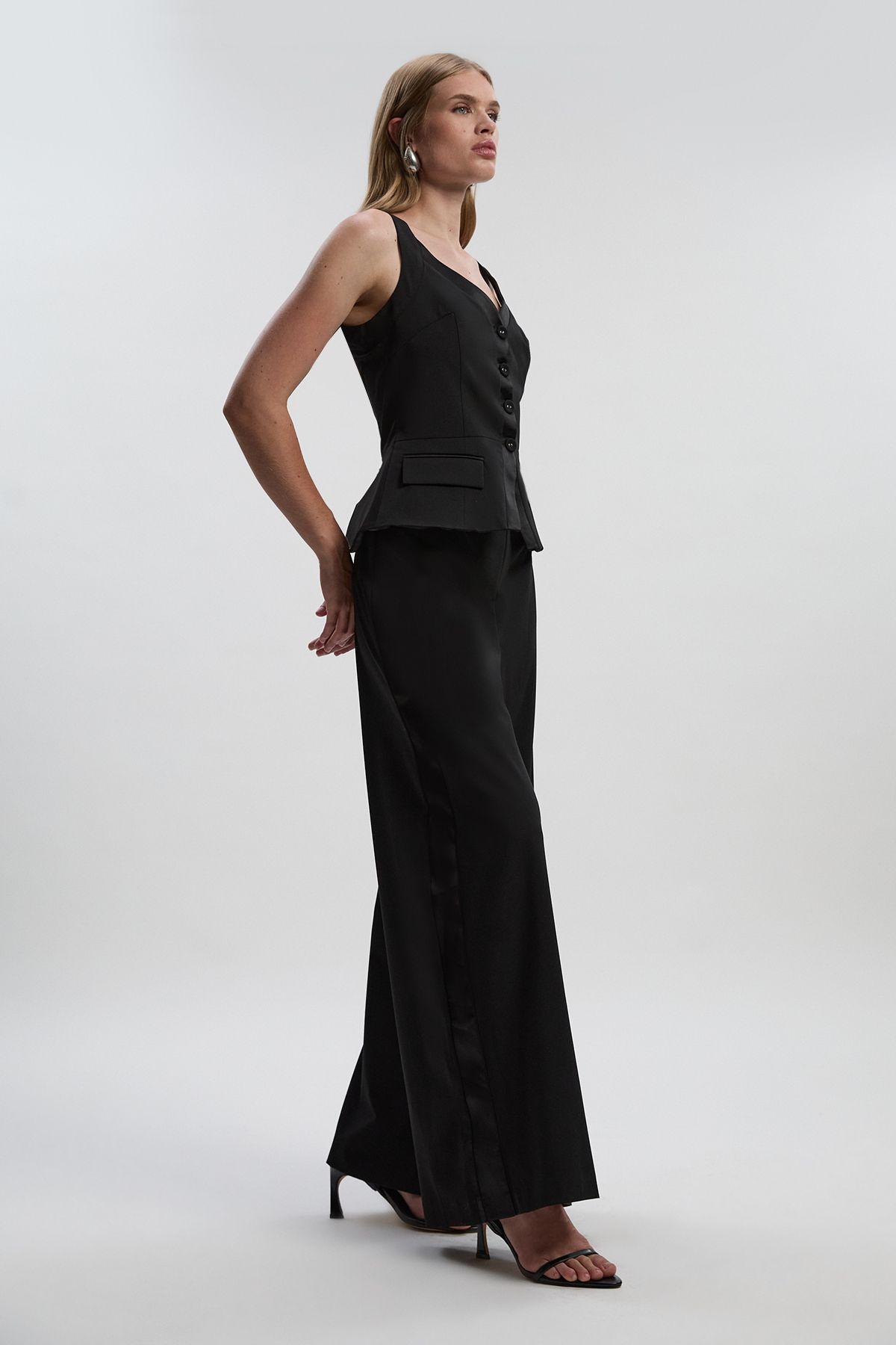 Tailored Tux Wide Leg Jumpsuit by KARENMILLEN Tailored Tux Wide Leg Jumpsuit by KARENMILLEN