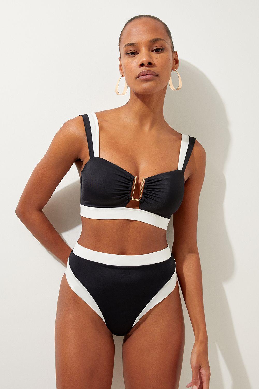 Trim Detail Detachable Strap Bikini Top by KARENMILLEN