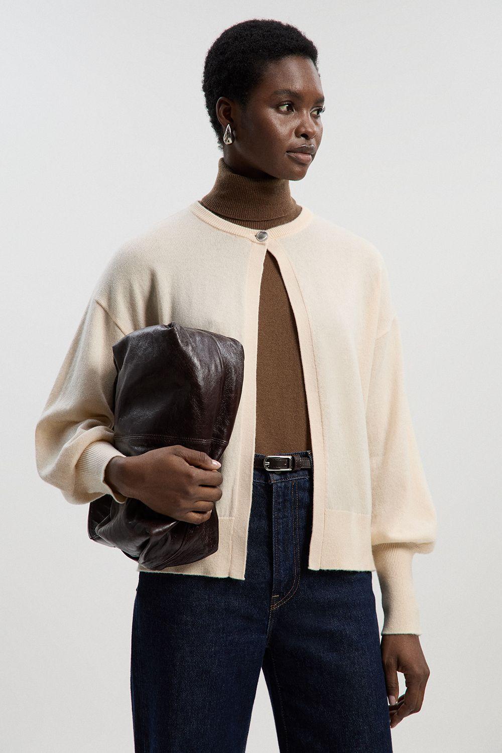 Wool Blend Knit Cardigan by KARENMILLEN