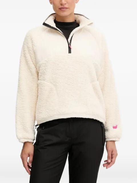 Olivia fleece-texture panelled sweatshirt by KARI TRAA