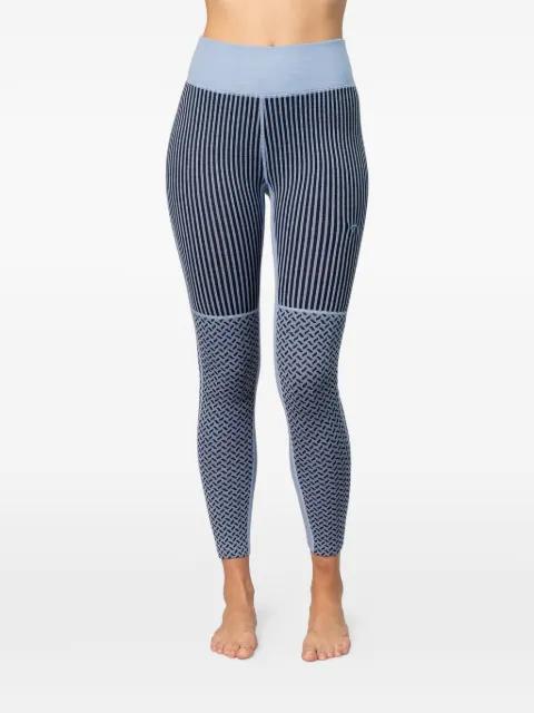 Smekker geometric-patterned ski base layer pants by KARI TRAA