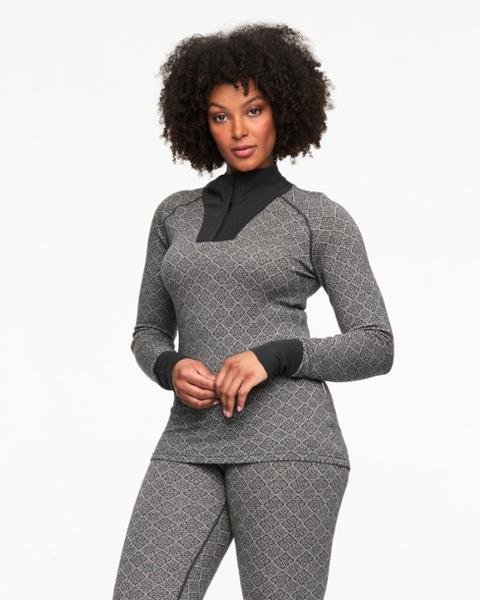 Voss Cashmere Mix Half-Zip Base Layer Top by KARI TRAA