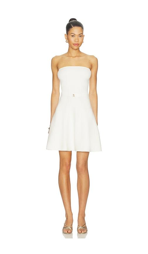 Karina Grimaldi Mira Knit Mini Dress in White by KARINA GRIMALDI