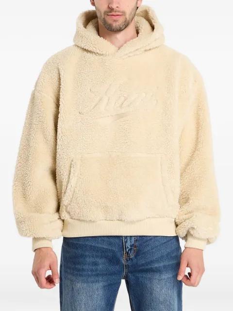 embroidered fleece-texture hoodie by KARL KANI