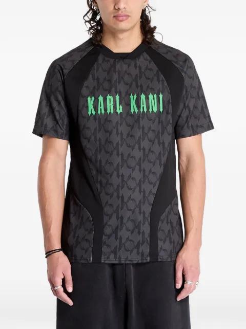 monogram-print logo T-shirt by KARL KANI