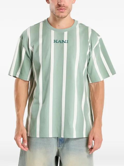 striped logo-detail T-shirt by KARL KANI