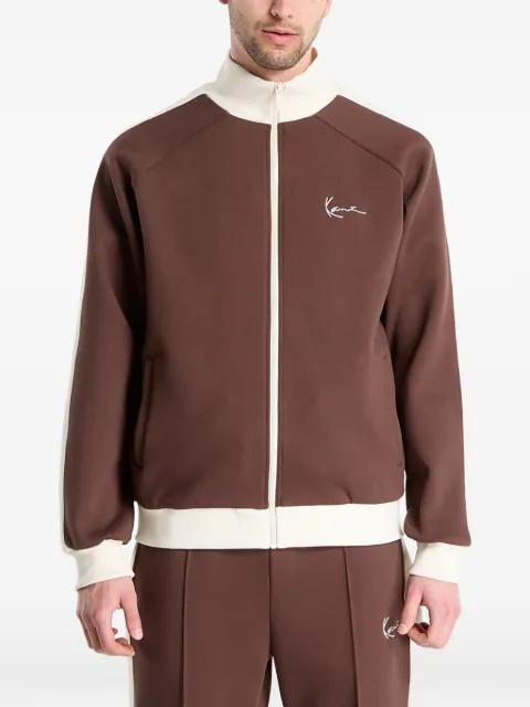 striped zip-up sweatshirt by KARL KANI