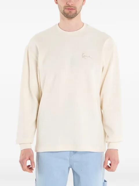 waffle-knit long-sleeved T-shirt by KARL KANI