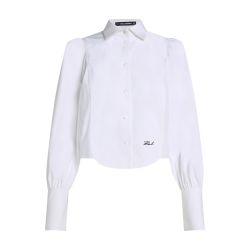 Bib-detail poplin shirt by KARL LAGERFELD