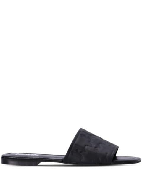 Brio leather slides by KARL LAGERFELD