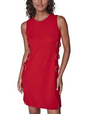 Contrast Bows Sheath Dress by KARL LAGERFELD