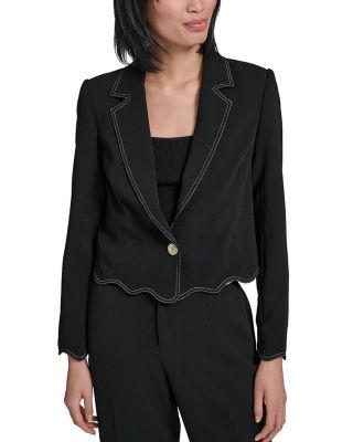 Cropped Scalloped Jacket by KARL LAGERFELD