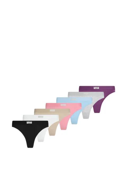 Days Of The Week logo-patch thongs (set of seven) by KARL LAGERFELD
