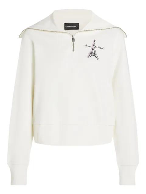Eiffel Tower half-zip sweatshirt by KARL LAGERFELD