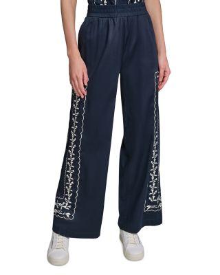 Embroidered Floral Pants by KARL LAGERFELD