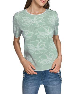 Floral Crewneck Sweater by KARL LAGERFELD