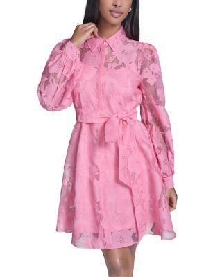 Floral Organza Shirt Dress by KARL LAGERFELD