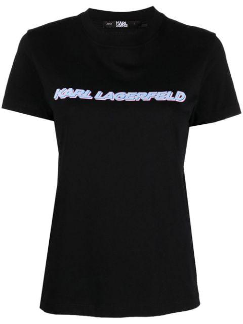 Future-print organic cotton T-shirt by KARL LAGERFELD