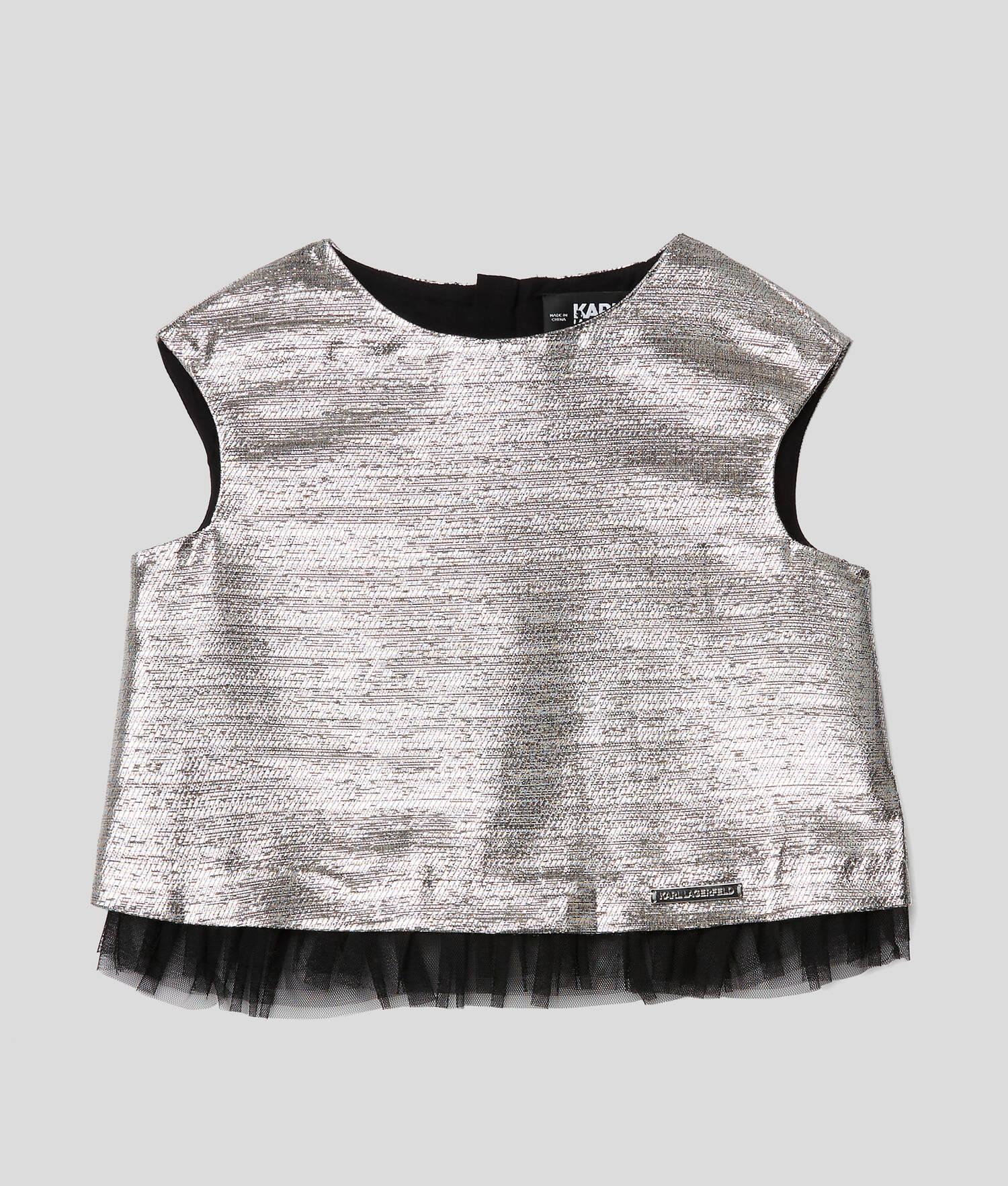 GIRLS METALLIC TOP by KARL LAGERFELD