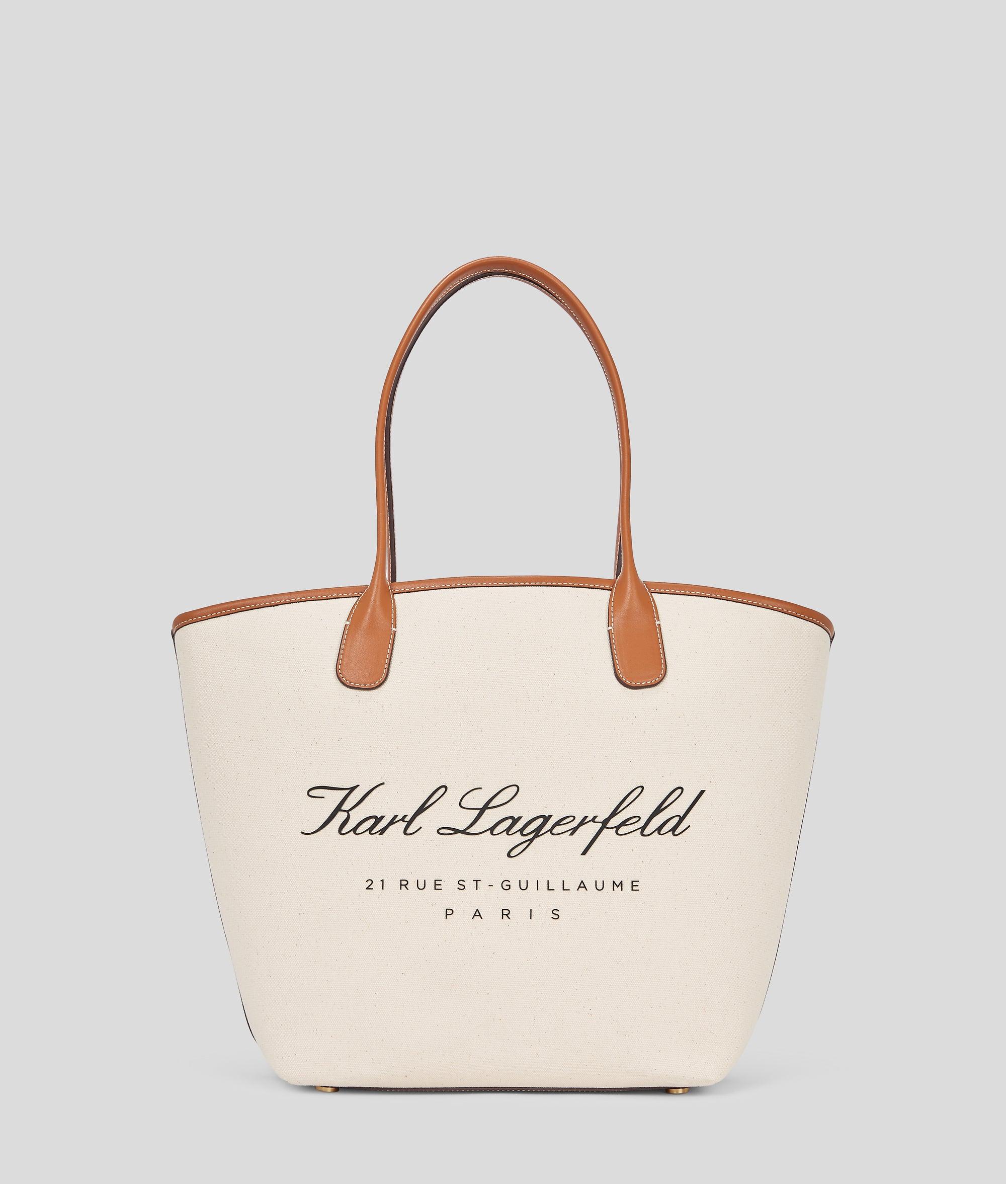 HOTEL KARL MEDIUM CANVAS TOTE BAG by KARL LAGERFELD