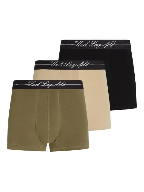 Hotel Karl contrasting-waistband boxers (set of three) by KARL LAGERFELD