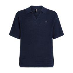 Hotel Karl crochet polo shirt by KARL LAGERFELD