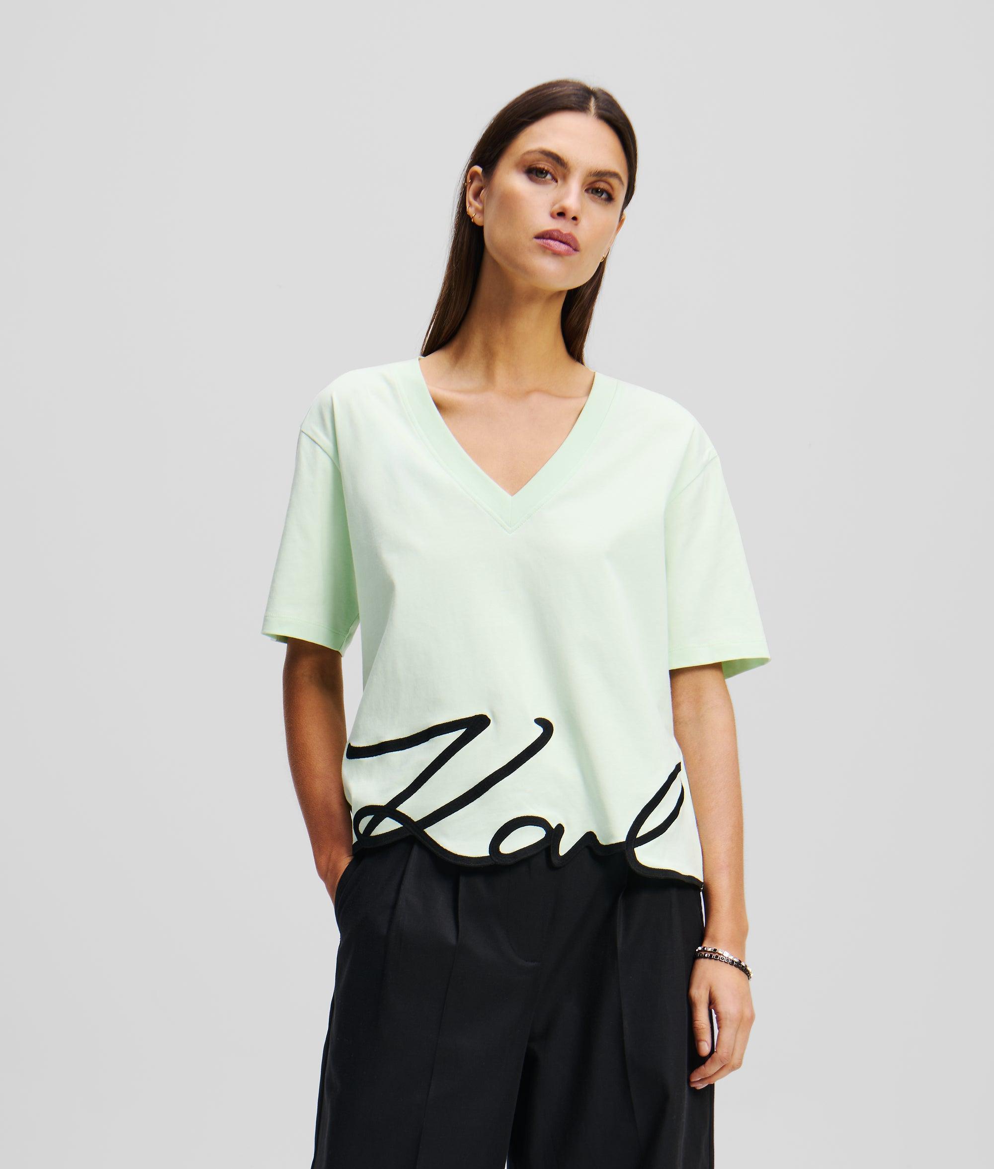 IKON KARL & CHOUPETTE RHINESTONE T-SHIRT by KARL LAGERFELD