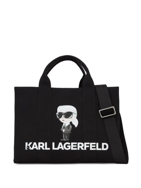 Ikon Aquarelle canvas tote bag by KARL LAGERFELD