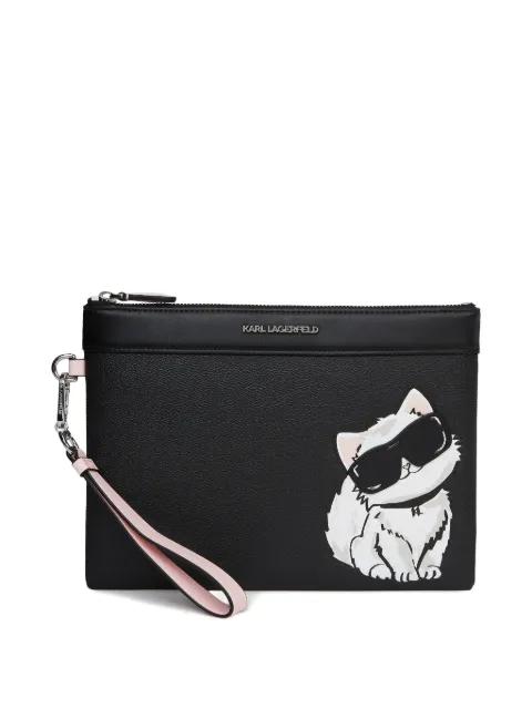 Ikon Choupette clutch bag by KARL LAGERFELD