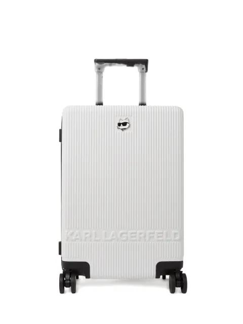 Ikon Choupette logo-embossed hard luggage by KARL LAGERFELD