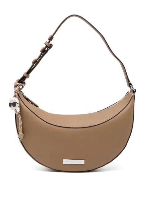 Ikon Smooth Halfmoon shoulder bag by KARL LAGERFELD