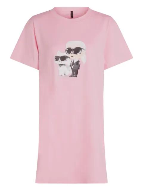 Ikon T-shirt pajama dress by KARL LAGERFELD