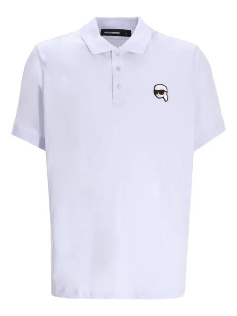 Ikon-appliqué cotton polo shirt by KARL LAGERFELD